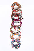 Set of Handmade Peruvian Watana Bracelets – Artisan Wool & Glass Bead Bracelet Set, 3, 6 or 9 Pieces