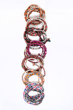 Set of Handmade Peruvian Watana Bracelets – Artisan Wool & Glass Bead Bracelet Set, 3, 6 or 9 Pieces
