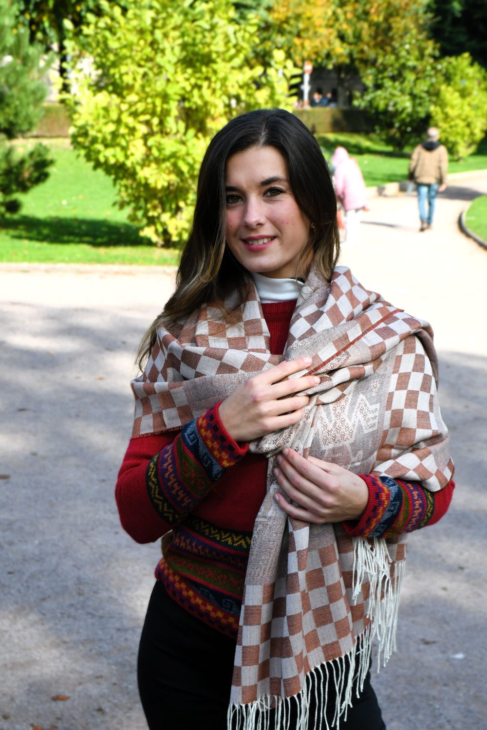 Beige Marron Carreaux Inca -2_2