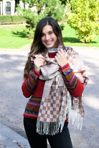 Beige Marron Carreaux Inca -4_2