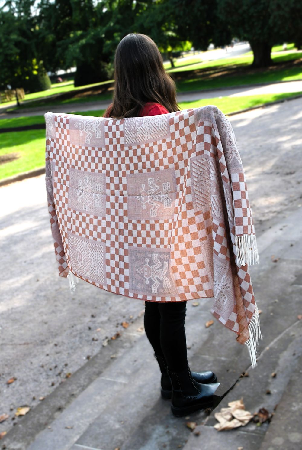 Beige Marron Carreaux Inca -5_2