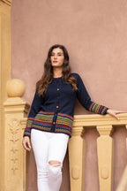 Cárdigan peruano 100% alpaca bebé – Chaqueta andina tejida a mano | Lujo ético de Perú
