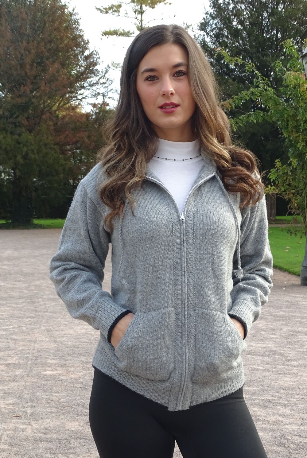 Unisex Baby Alpaca Hooded Jacket with Zip – 100% Natural | Handmade in Peru | Zia's Beauties