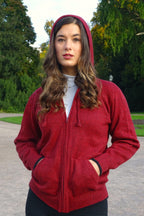 Chaqueta unisex de alpaca bebé con capucha y cremallera – Lujo ético 100 % natural