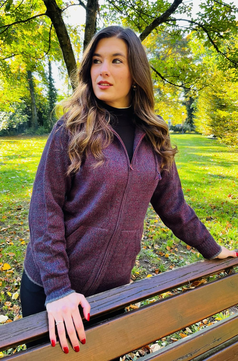 Chaqueta unisex de alpaca bebé con capucha y cremallera – Lujo ético 100 % natural