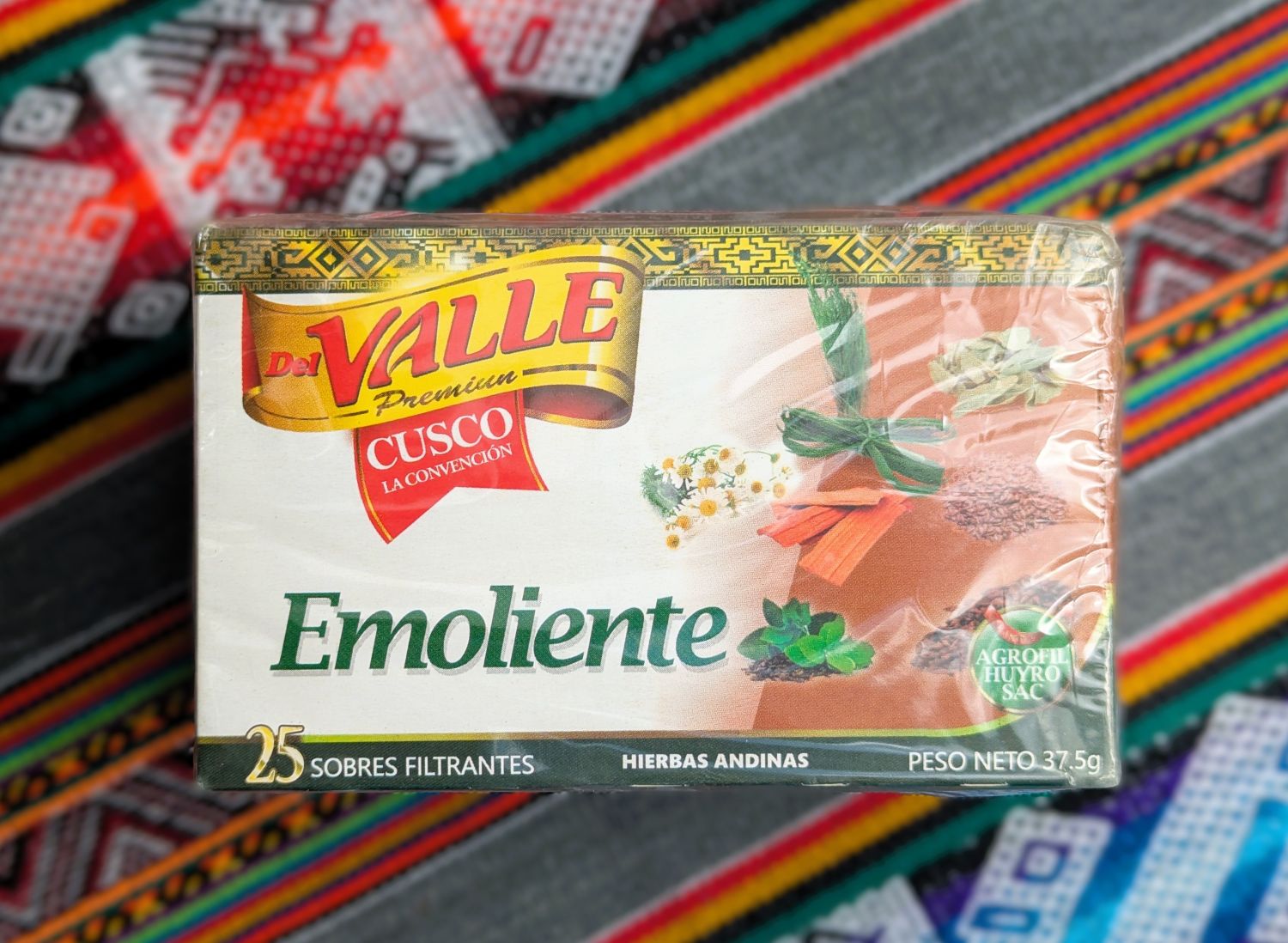 Del Valle Té Herbal Peruano 25 Bolsitas – Muña, Hierba Luisa, Uña de Gato y Emoliente | Infusiones Peruanas