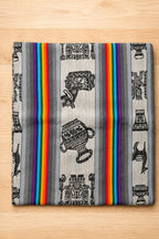 XL Handwoven Peruvian Textile | Pre-Inca Chimú Design in Cotton & Polyester — Wall Tapestry or Table Runner