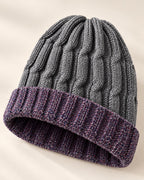 Reversible Baby Alpaca Beanie – Greys & Blues | Iskay