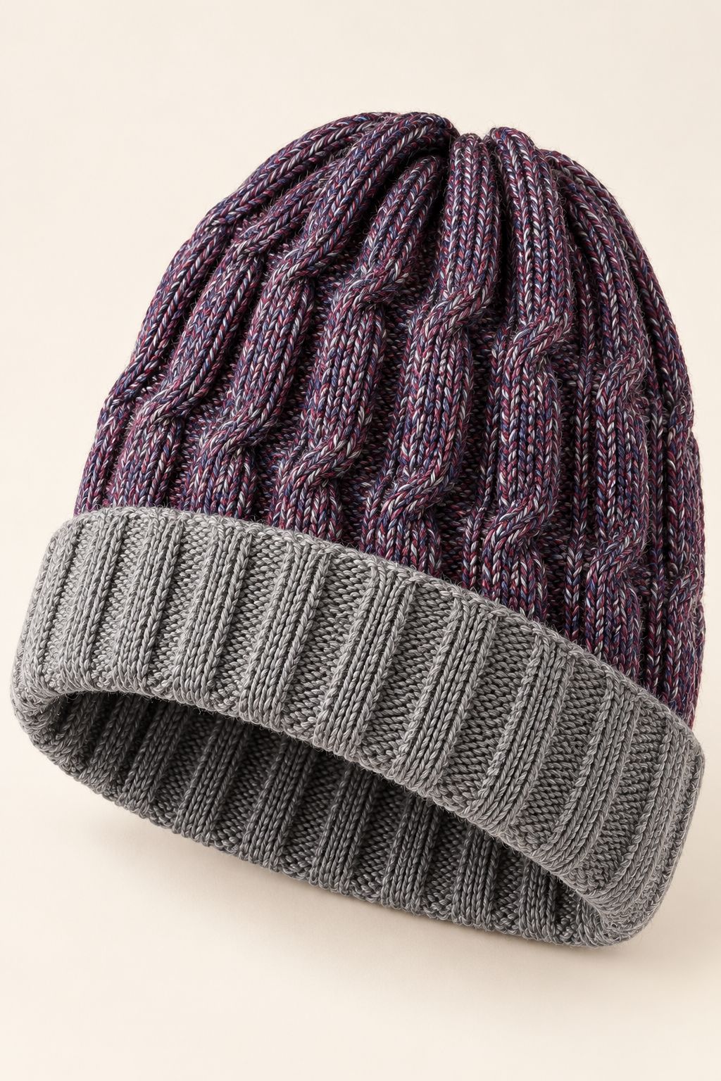 Reversible Baby Alpaca Beanie – Greys & Blues | Iskay