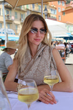 Châle en alpaga bébé et soie beige et marron – Écharpe réversible de luxe tissée à la main au Pérou