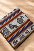 XL Handwoven Peruvian Textile | Pre-Inca Chimú Design in Cotton & Polyester — Wall Tapestry or Table Runner