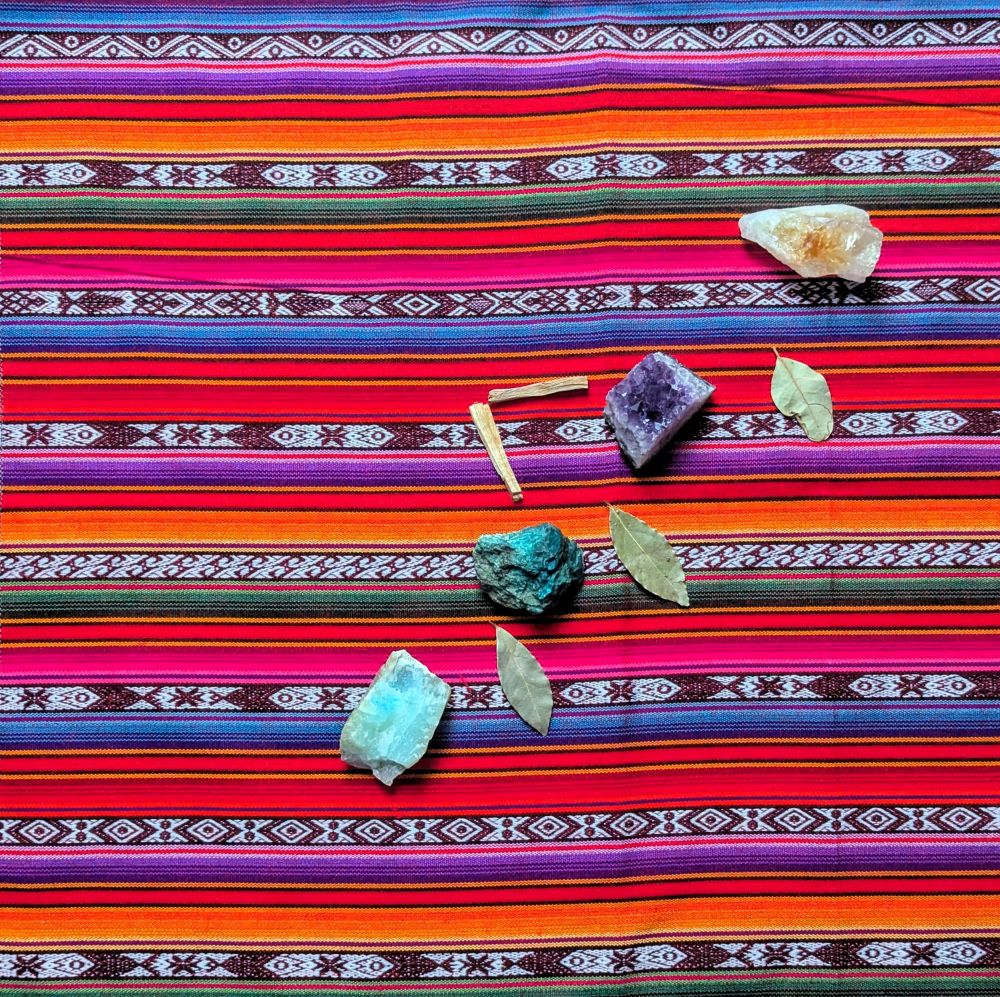 Peces Mestana – Tejido ritual andino con motivos de peces