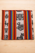 XL Handwoven Peruvian Textile | Pre-Inca Chimú Design in Cotton & Polyester — Wall Tapestry or Table Runner