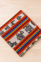 XL Handwoven Peruvian Textile | Pre-Inca Chimú Design in Cotton & Polyester — Wall Tapestry or Table Runner