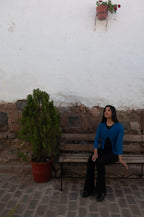 Handmade Lace Knit Cardigan – Soft Light Palette | Artisan Ethical Knitwear from Peru