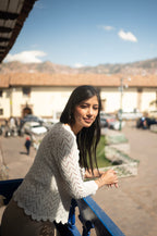 Handmade Lace Knit Cardigan – Essential Neutrals | Artisan Luxury Knitwear from Peru