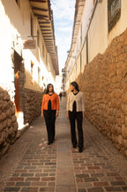 Handmade Lace Knit Cardigan – Sunlit Heritage Tones | Peruvian Artisan Boutique Knitwear