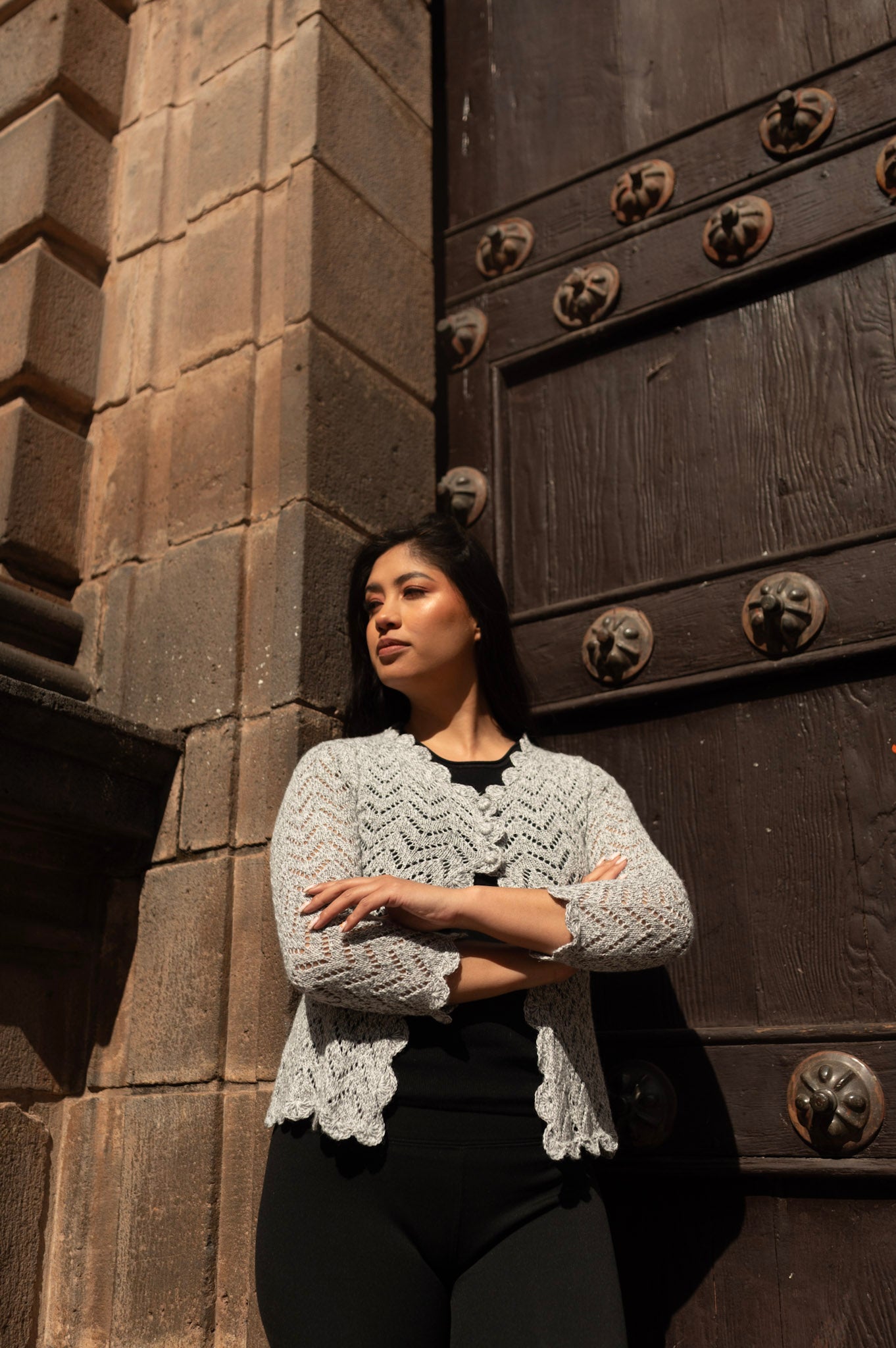 Handmade Lace Knit Cardigan – Essential Neutrals | Artisan Luxury Knitwear from Peru