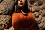 Handmade Lace Knit Cardigan – Sunlit Heritage Tones | Peruvian Artisan Boutique Knitwear