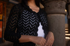Handmade Lace Knit Cardigan – Essential Neutrals | Artisan Luxury Knitwear from Peru
