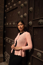 Handmade Lace Knit Cardigan – Sunlit Heritage Tones | Peruvian Artisan Boutique Knitwear