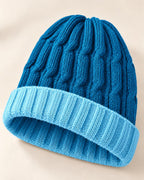 Reversible Baby Alpaca Beanie – Greys & Blues | Iskay