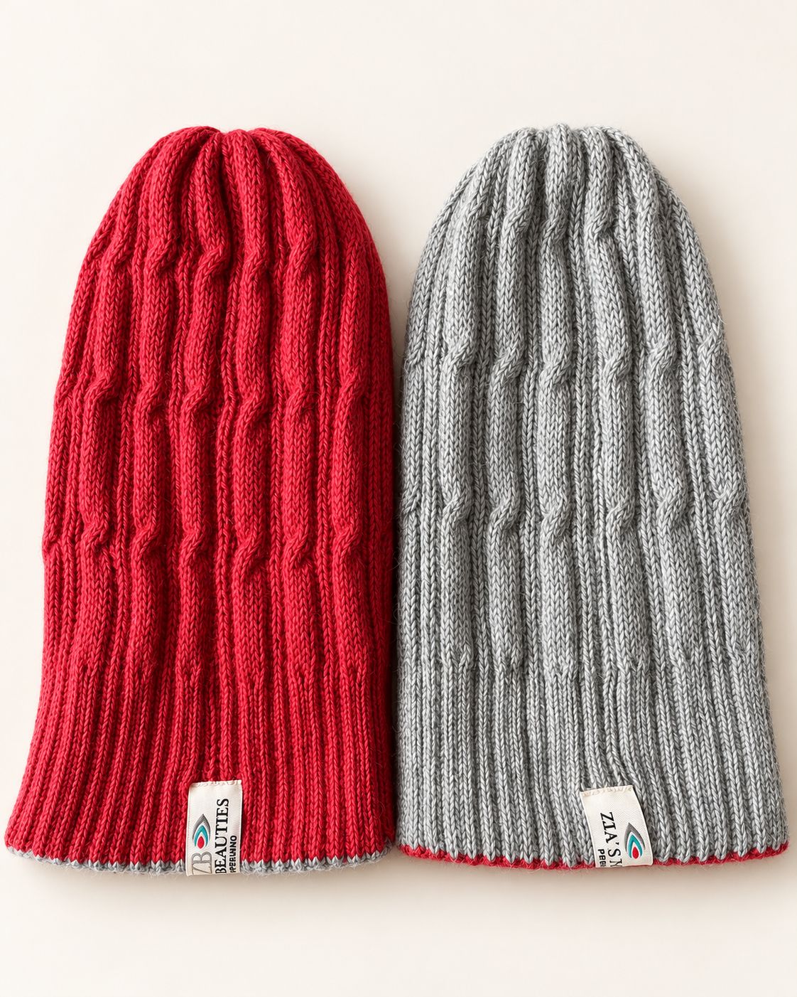 Reversible Baby Alpaca Beanie – Greys & Blues | Iskay
