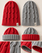 Reversible Baby Alpaca Beanie – Greys & Blues | Iskay