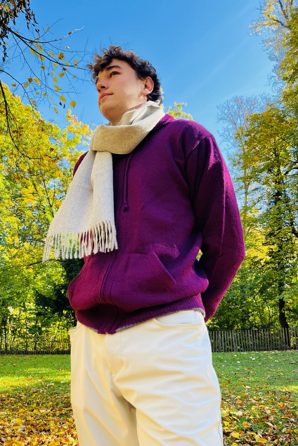 Chaqueta unisex de alpaca bebé con capucha y cremallera – Lujo ético 100 % natural