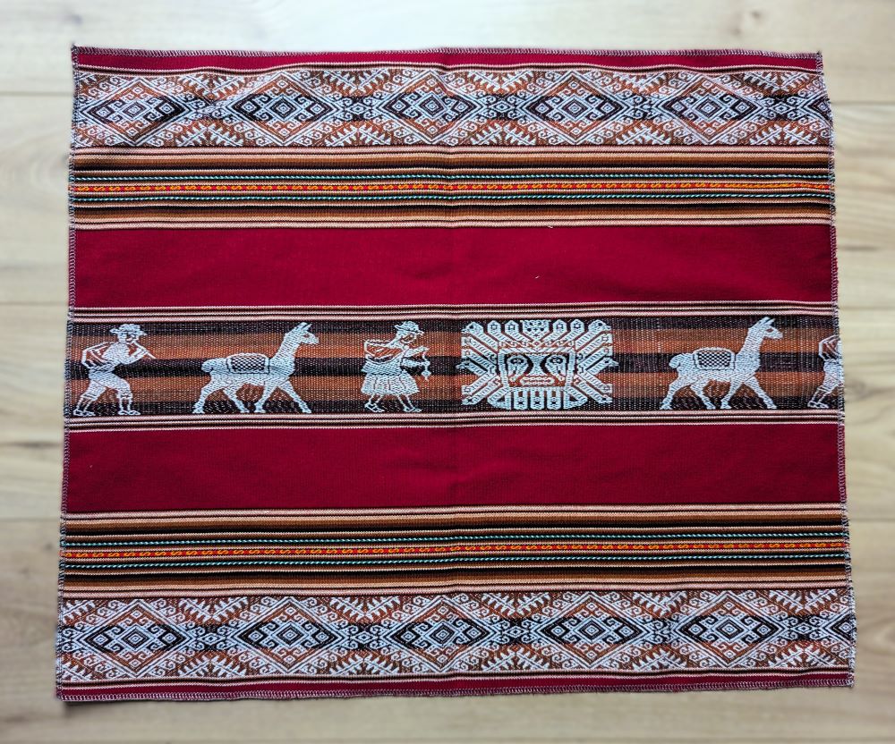 Símbolos Incas Mestana – Tela Ritual Andina Tejida a Mano para Altares, Meditación y Ceremonia