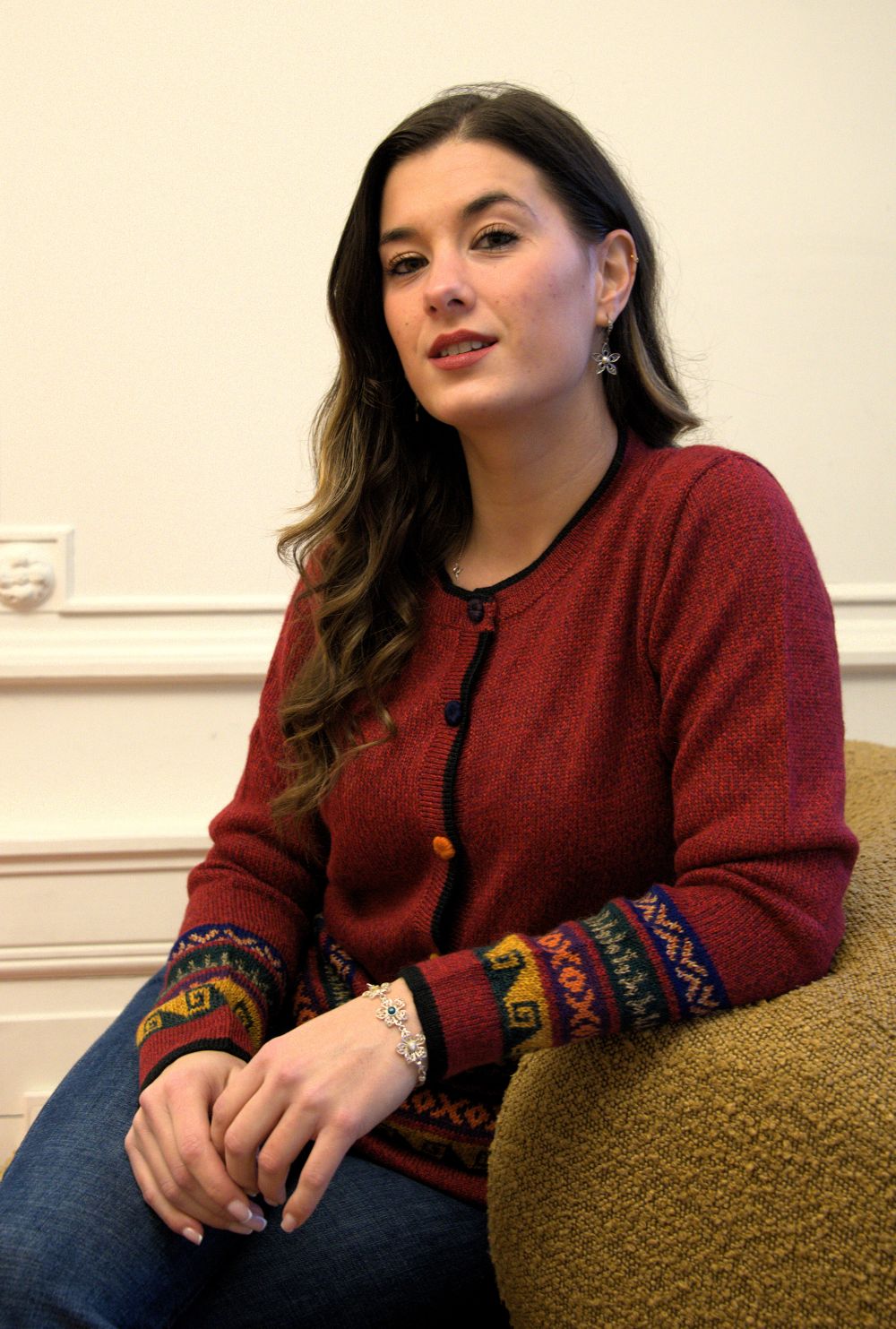 Cárdigan peruano 100% alpaca bebé – Chaqueta andina tejida a mano | Lujo ético de Perú