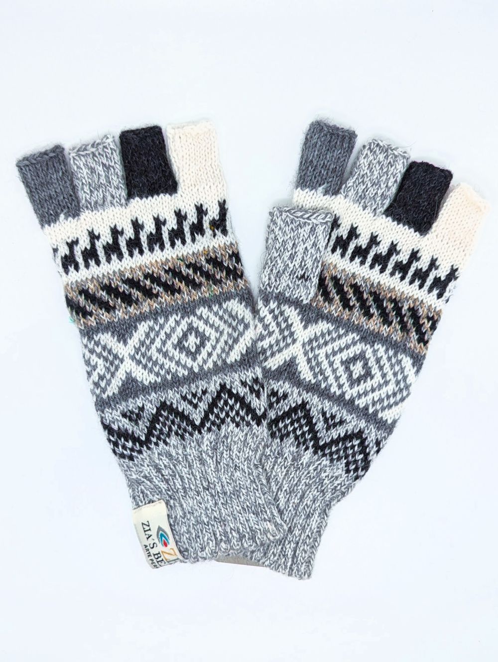 Mitaines en Baby Alpaga — Tons Neutres & Terre, Taille S-M