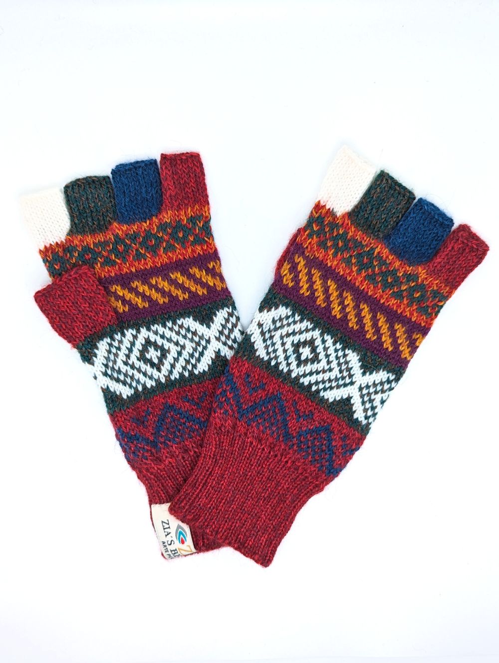 Mitaines en Baby Alpaga — Couleurs Chaudes & Expressives, Taille S-M