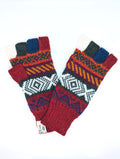 Mitaines en Baby Alpaga — Couleurs Chaudes & Expressives, Taille S-M