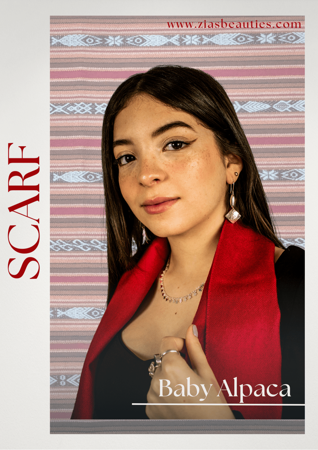 Scarf red Alpaca (2)