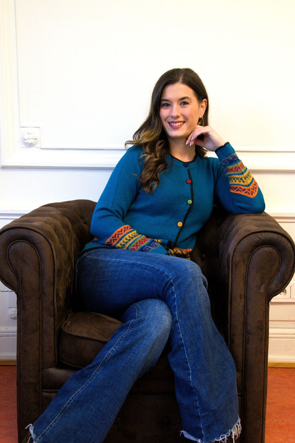 100% Baby Alpaca Peruvian Cardigan – Handwoven Andean Knit Jacket | Ethical Luxury from Peru