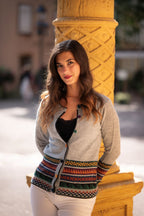 Cárdigan peruano 100% alpaca bebé – Chaqueta andina tejida a mano | Lujo ético de Perú