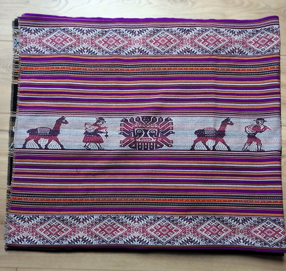 Símbolos Incas Mestana – Tela Ritual Andina Tejida a Mano para Altares, Meditación y Ceremonia