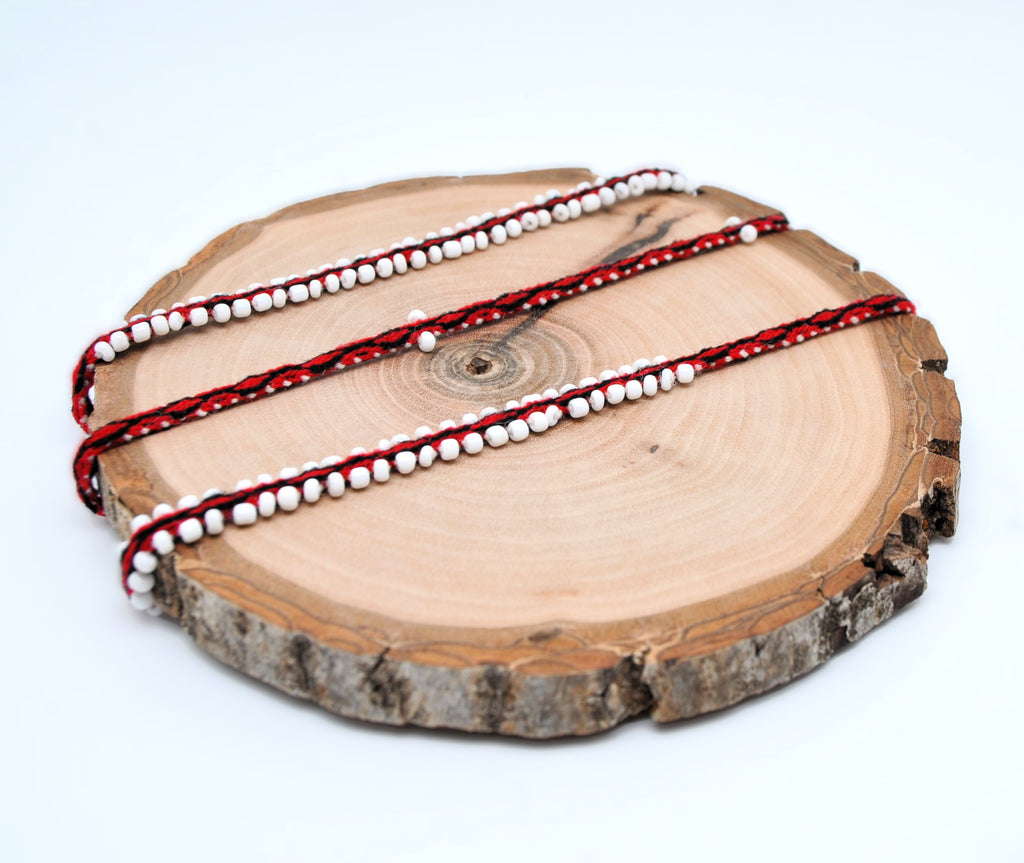 Set of Handmade Peruvian Watana Bracelets – Artisan Wool & Glass Bead Bracelet Set, 3, 6 or 9 Pieces