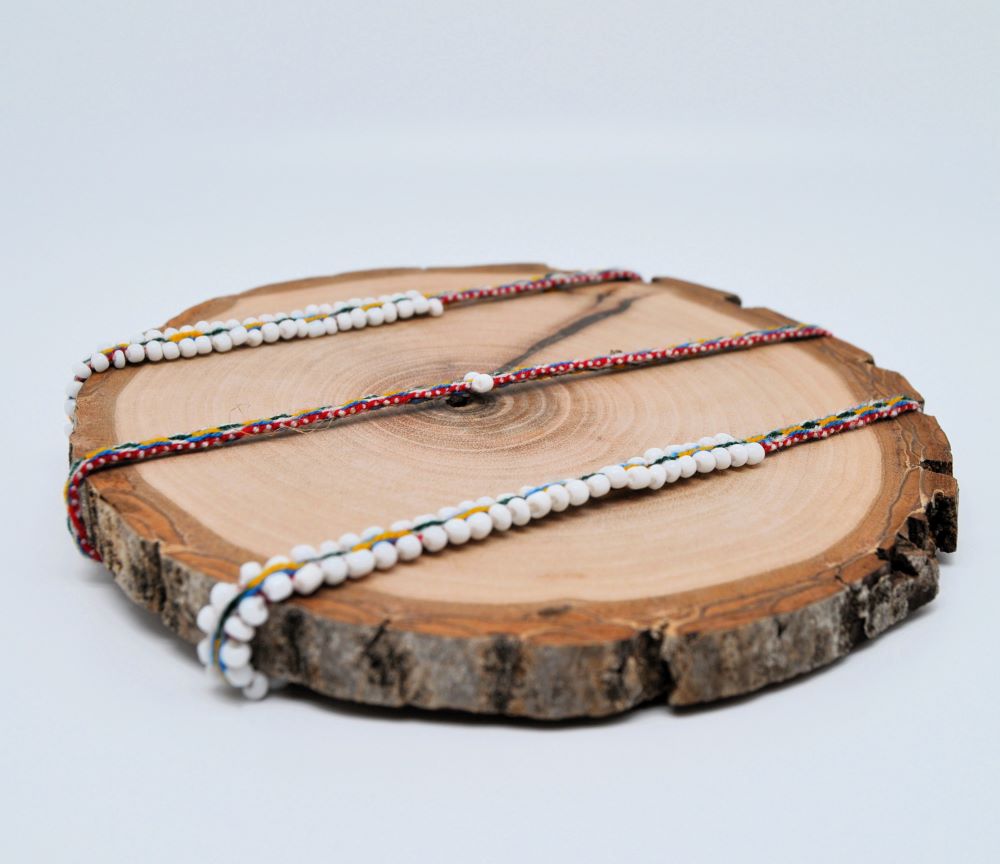 Set of Handmade Peruvian Watana Bracelets – Artisan Wool & Glass Bead Bracelet Set, 3, 6 or 9 Pieces