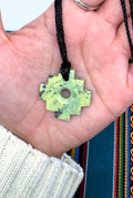 Chakana Inca Cross | Hand-Carved Natural Stone Talisman from Peru — Andean Spiritual Amulet