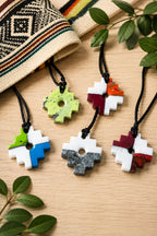 Chakana Inca Cross | Hand-Carved Natural Stone Talisman from Peru — Andean Spiritual Amulet