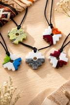 Chakana Inca Cross | Hand-Carved Natural Stone Talisman from Peru — Andean Spiritual Amulet