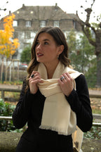 echarpe Beige franges coutes CamNo25-3_2