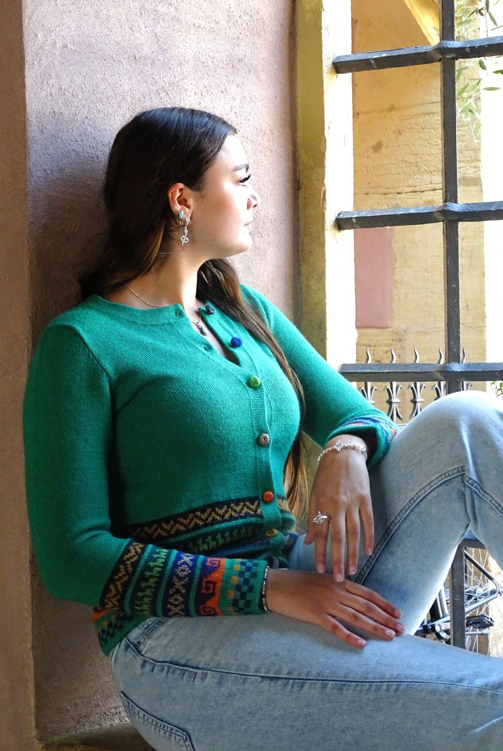 100% Baby Alpaca Peruvian Cardigan – Handwoven Andean Knit Jacket | Ethical Luxury from Peru