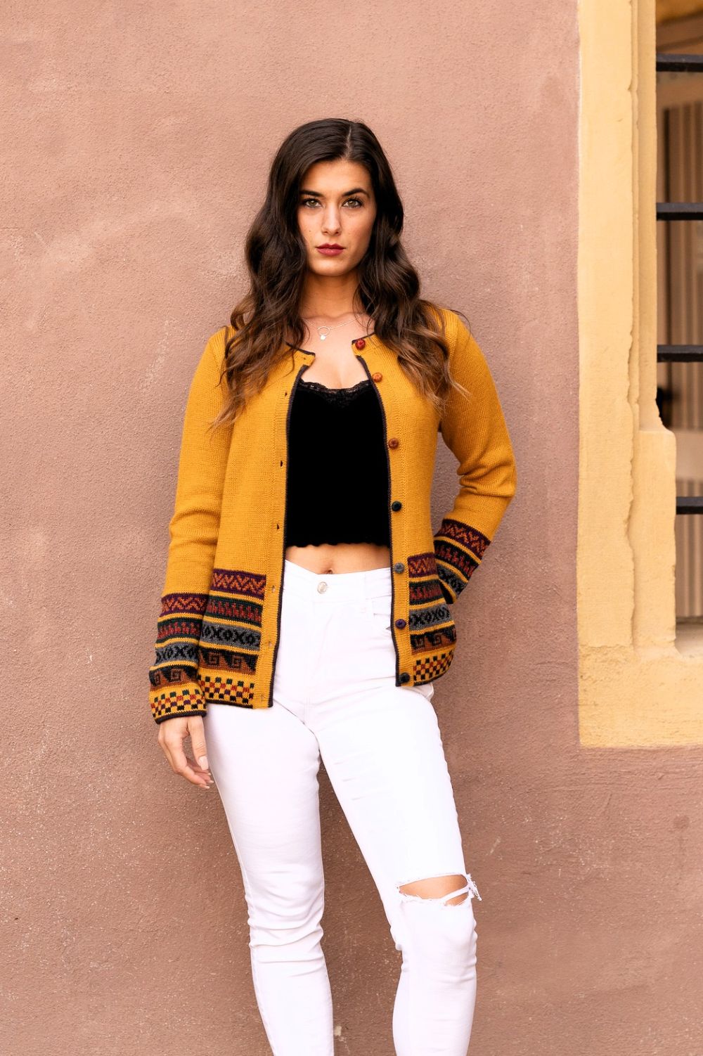 100% Baby Alpaca Peruvian Cardigan – Handwoven Andean Knit Jacket | Ethical Luxury from Peru