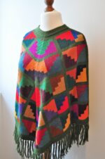 Handwoven Peruvian Baby Alpaca Poncho | Inca Inspired Wool Peruvian Poncho - Image 6