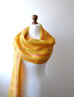 Baby Alpaca and Silk Peruvian Shawl: Energetics Sun Colors - Image 5