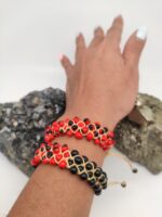 Tetra-Line Huayruros and Black Chirmi Amazonian Seed Bracelet - Image 9