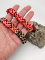 Tetra-Line Huayruros and Black Chirmi Amazonian Seed Bracelet - Image 3